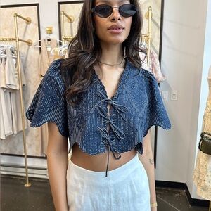 Stylish Blue Crop Top